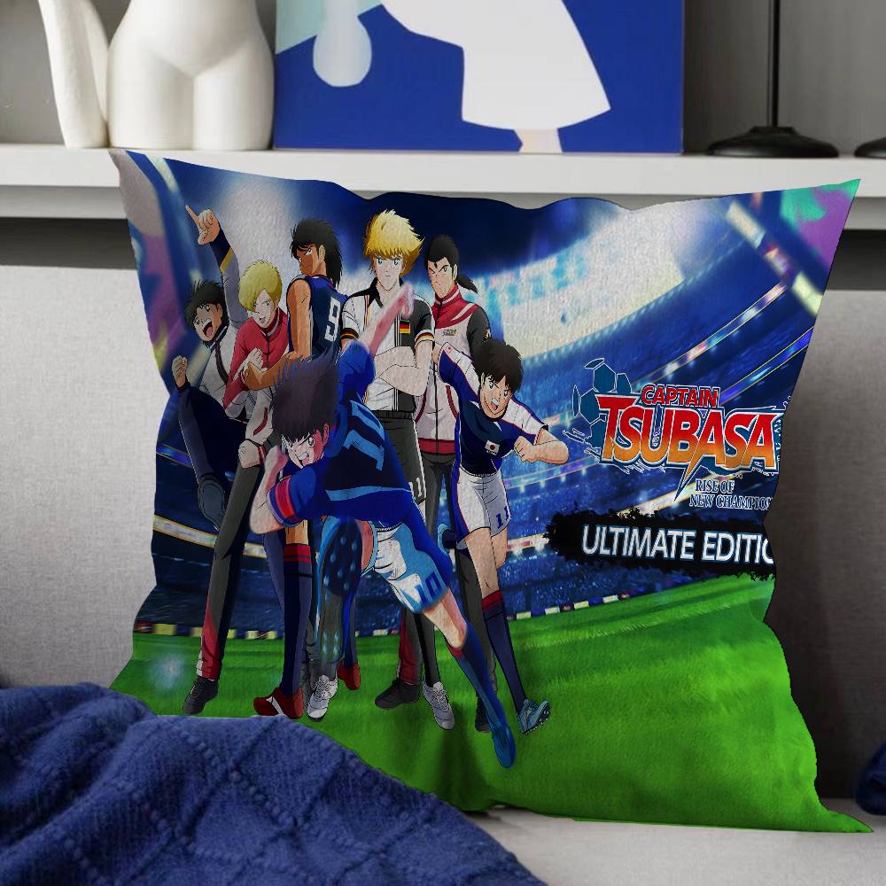 Anime Captain T-Tsubasa Soccer Pillow Gift Home Office Decoration Bedroom Sofa Car Cushion Cover Case 45x45