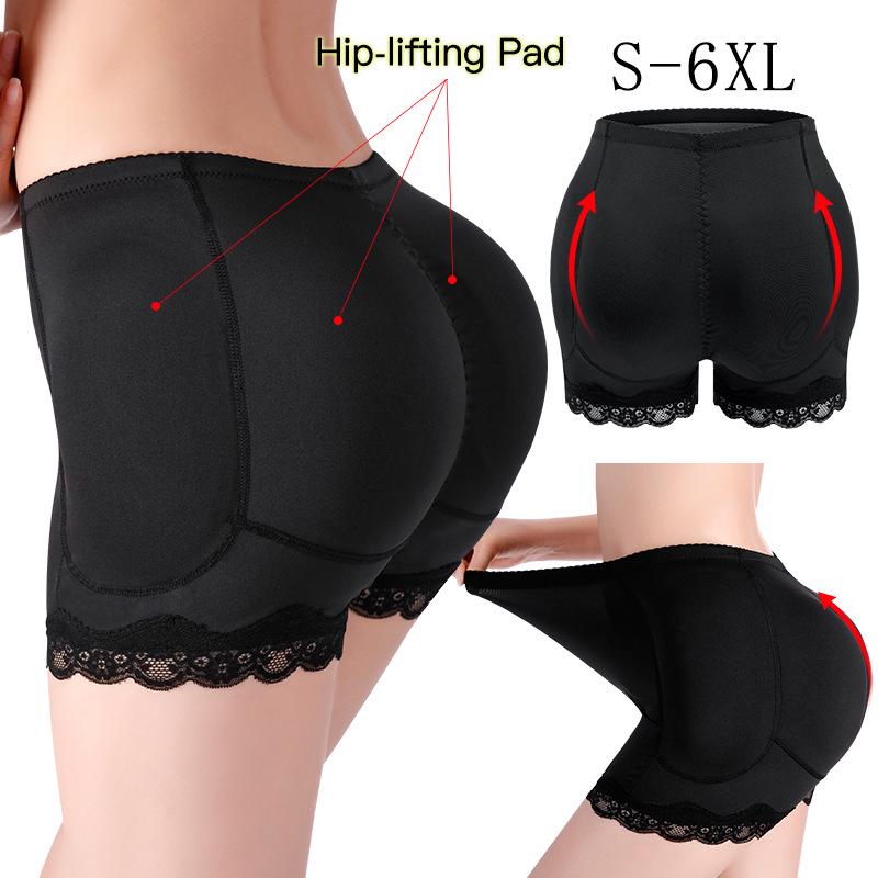 Women's Butt-Lifting & Hip-Enhancing Shaping Pants with Lace Trim Inserts