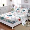 Cartoon Ocean Shark Whale Pattern Sheet Four-piece Bedding Set Bedroom Dormitory Bedding