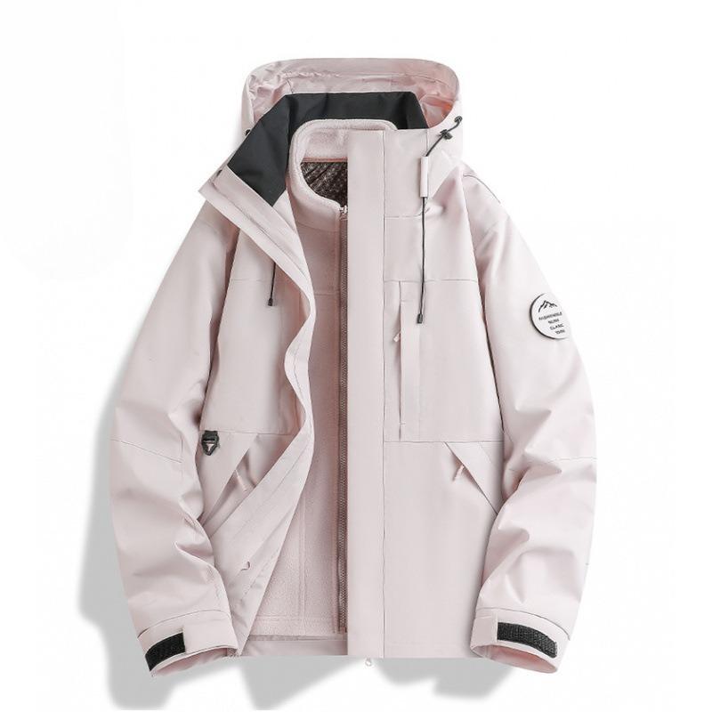New Jacket Three-in-one Men's and Women's Jackets Windproof and Waterproof Fleece Liner Two-piece Mountaineering Suit