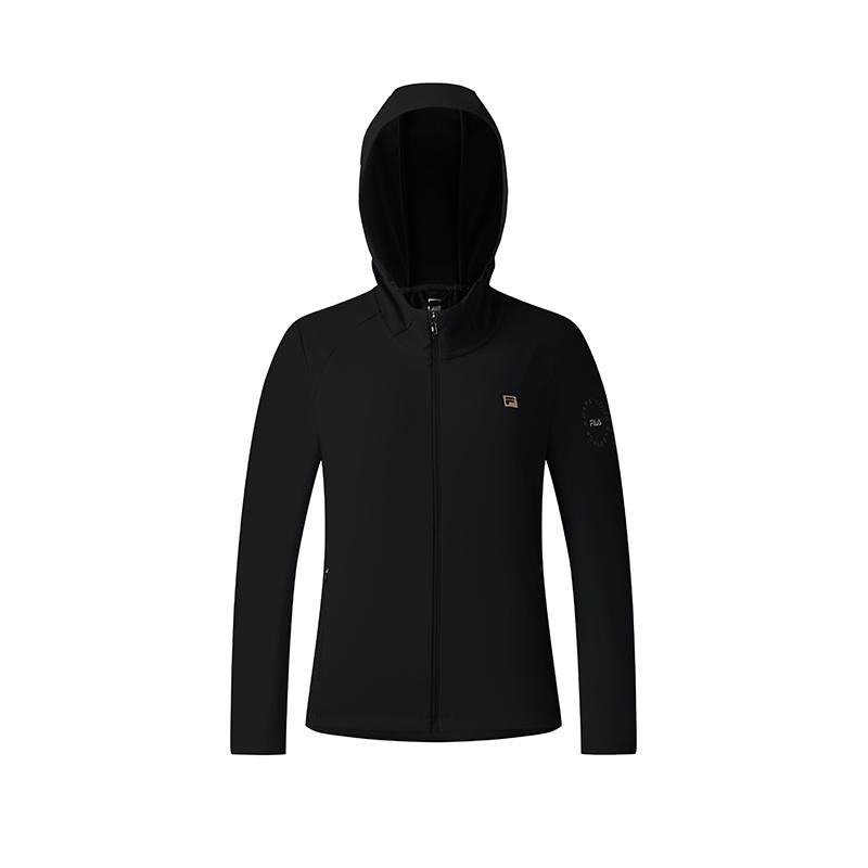 FILA Fitness Fashion Simple Casual Sports Daily Versatile Comfortable Solid Color Knitted Hooded Jacket Women jackets A11W531503FBK