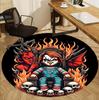 Bride of Chucky Pattern Round Rug, Indoor/Outdoor Mat, for Picnic, Gameroom, Bedroom, Office, Living Room, Home Decor Carpet, Birthday Gift
