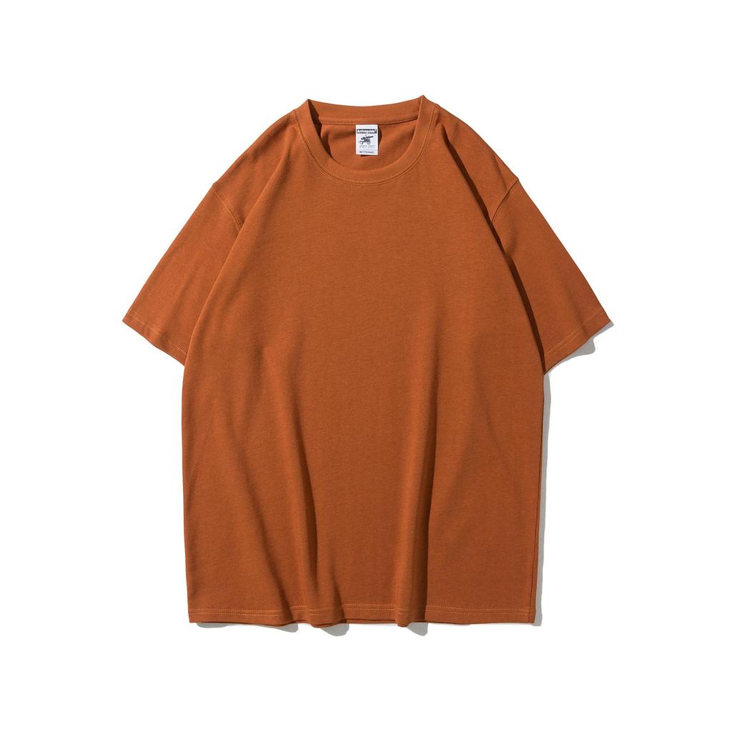 Herr sommar lös tung bomulls-t-shirt med tryckt design