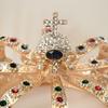 Tiaras et Couronnes en Cristal Royal Diadème Headpiece Reine Roi pour Hommes Femmes Ornements de Cheveux Pageant Pom Bijoux de Cheveux Accessoires