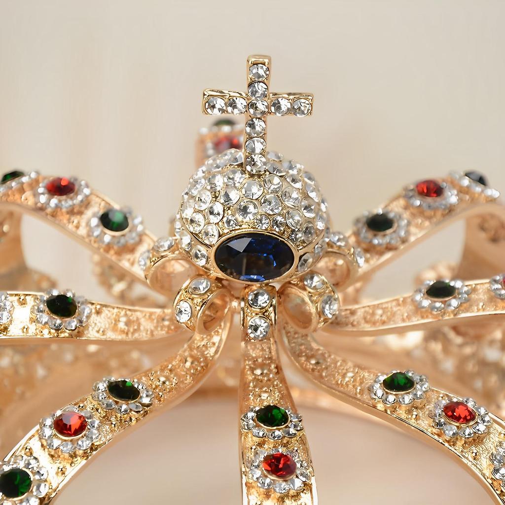Tiaras et Couronnes en Cristal Royal Diadème Headpiece Reine Roi pour Hommes Femmes Ornements de Cheveux Pageant Pom Bijoux de Cheveux Accessoires