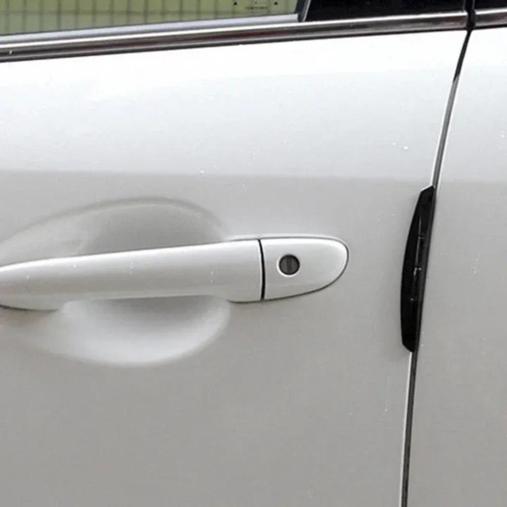4pcs Universal Car Door Edge Guards Plastic Trim Molding Strip Scratch Protector Car Door Corner Self Adhesive Protection Strip