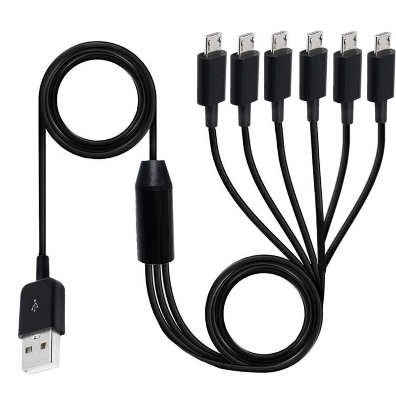 

USB 2.0 Type A Папа на 6 Micro USB Папа Кабель-разветвитель для синхронизации и зарядки телефона, Высокоскоростной