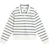 Li Ning Letter Polo Neck Pullover Striped Color Block Comfortable Versatile Loose Printed Sweatshirt Women Sweatshirt AWDV532-1