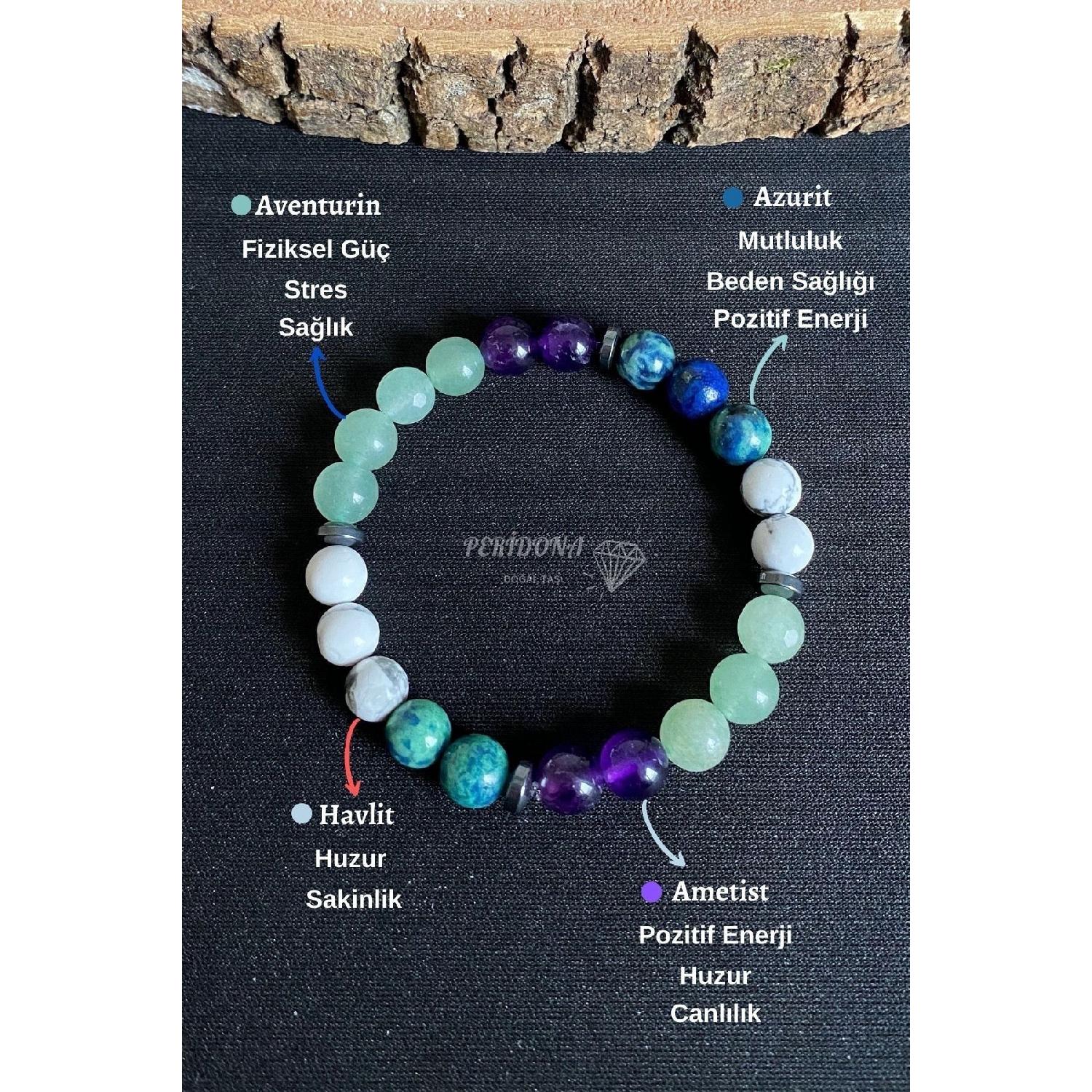 

Браслет из камня здоровья из натурального камня 18-19 cm чистый