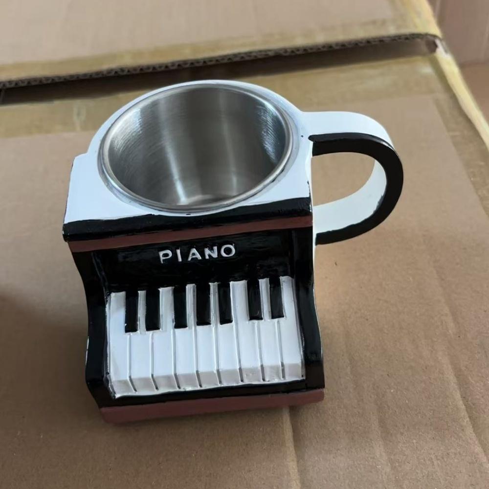 Funny Musical Instrument Coffee Mug Piano Guitar Style Coffee Cup Funny Drinkware Beer Milk Water Cup