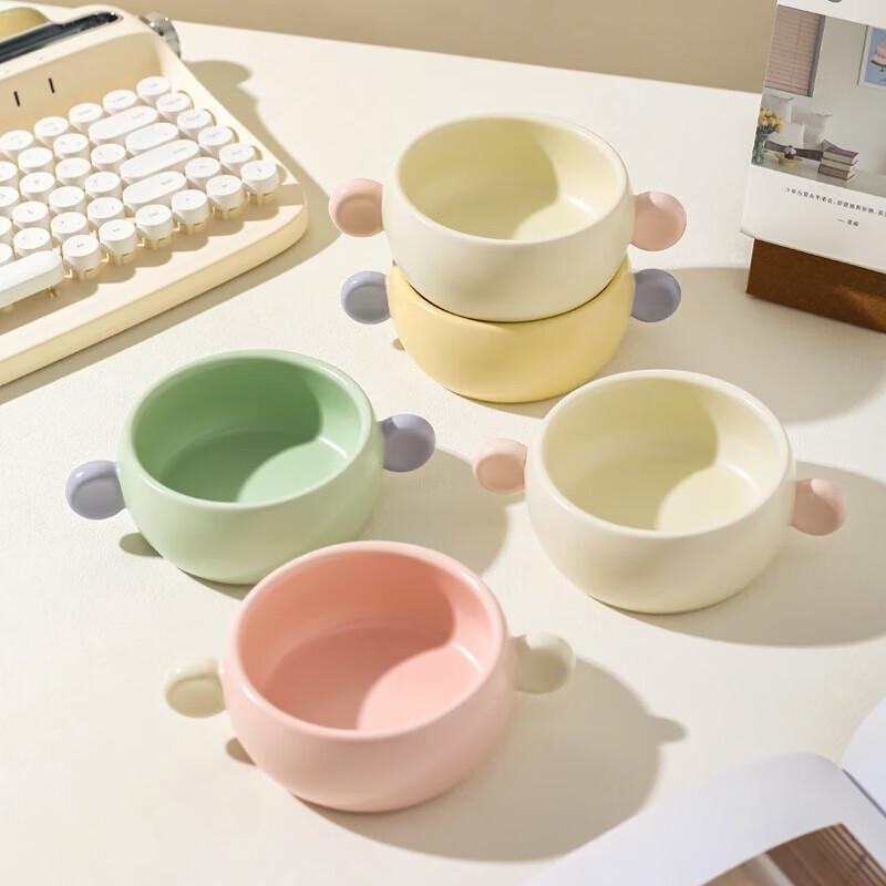 ZISIZ Macaron 3-Piece Ceramic Breakfast Set