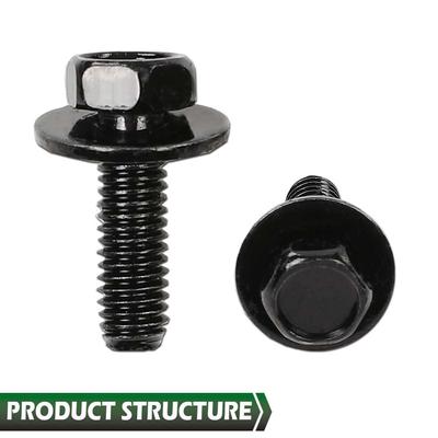 GRAND ORANGE 20pcs M6 Hex Head Bolts Car Body Bolts Screws Compatible with Honda GM M6-1.0 X 20mm Long - 10mm Hex - 17mm Washer for Bumper Fender