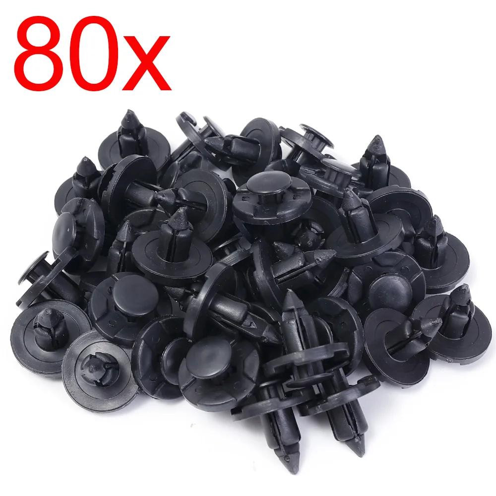 8mm Plastic Rivet Fastener Bumper Clip Auto Retainer Screw Fender for Honda Car Door Front and Rear Bumper Fasteners