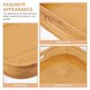 Bamboo Storage Tray Platters Serving Small Kitchen Snack Holder Footstool for Food Cooked Trays Snacks Organizer