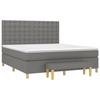 VidaXL Divan Bed with Mattress Dark Grey 160x200cm Fabric - Model 3137486