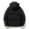 New Down Jacket for Men's Short Three-way Bar for Men and Women's Students Outdoor Loose White Duck Down Hooded Thickened Jacket