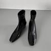 Autumn and winter new square head thick medium heel short boots fashionable and simple rear zipper fashion short boots women's boots