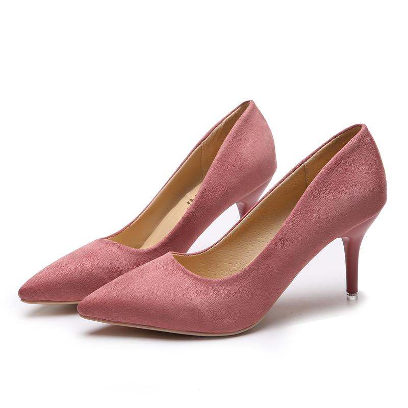 Maogu Women Low Heel Pointed Toe Pumps Velvet Slip-on Cozy Ladies Heeled Shoe Stiletto 5cm Wine Red 2024 Summer High Heels Shoes