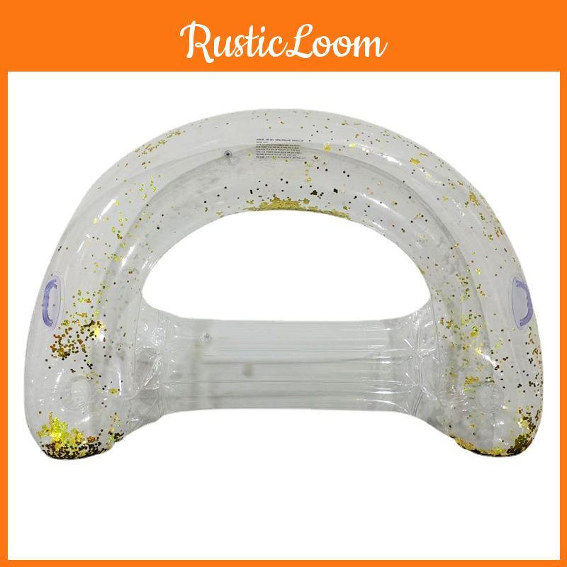 Ny Populär Glittrig Uppblåsbar Loungefåtölj i Guldpaljetter 141*100*30cm