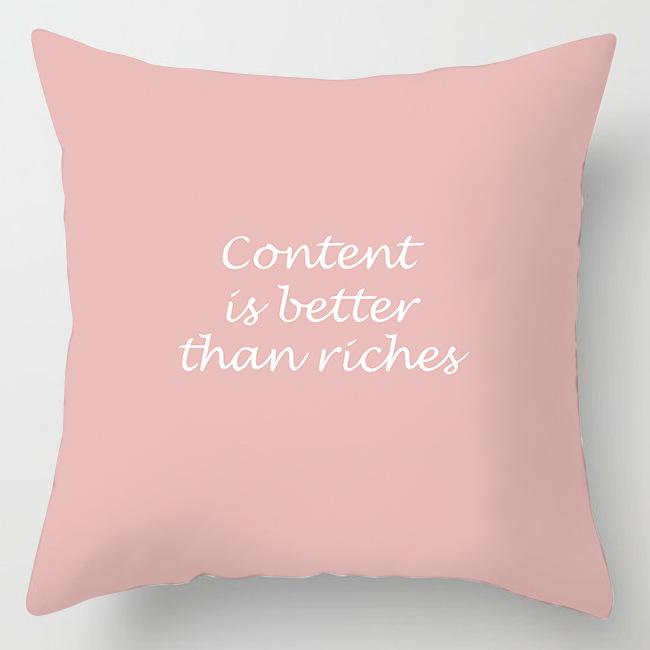 Pink Print Sweet Decorative Pillowcase Sofa Cushion Car Decoration Cushion Cover Cute Exquisite Home Decor Pillowcase