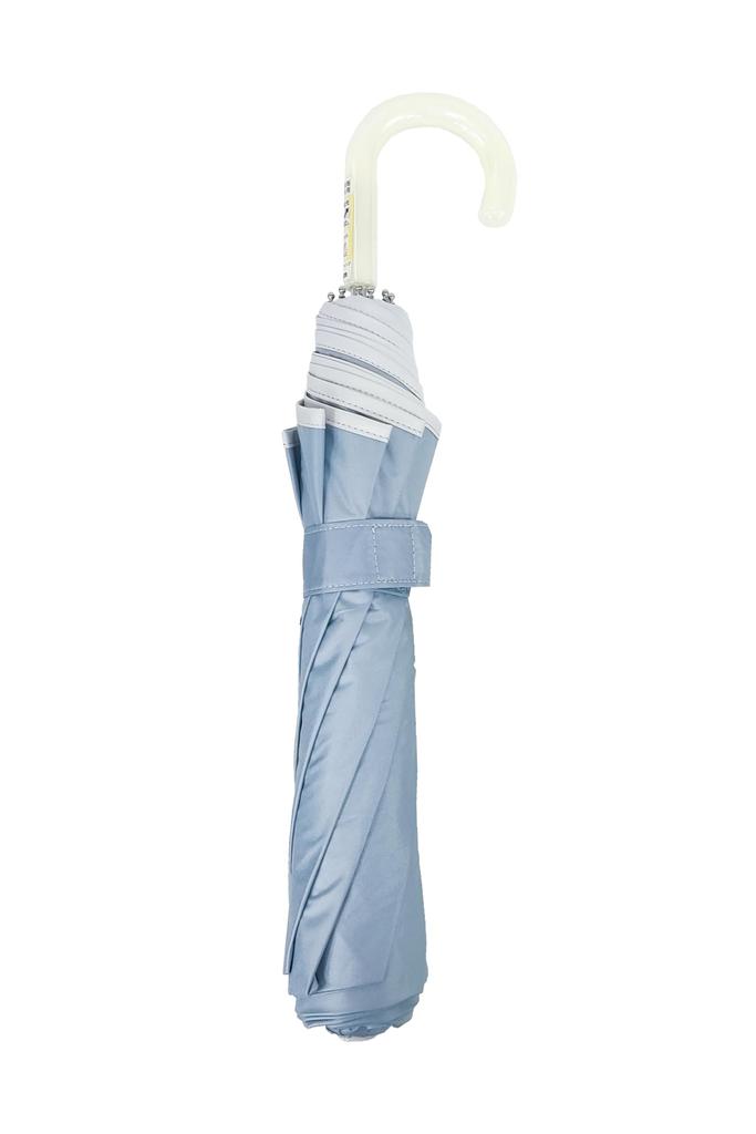 Rose Sangyo RIC 55cm Folding Jump Umbrella with Sun and Rain UV 61553512 Piping, Protection, Protection, Windproof, Blue,