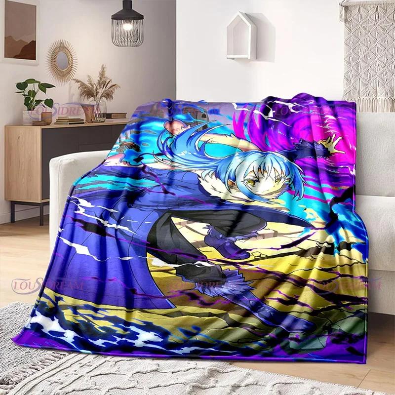 That Time I Got Reincarnated As A Slime Blankets Anime Cartoon Rimuru Tempest Blankets Home Flannel Blanket Sofa Throw Blanket