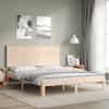 VidaXL Cadre de lit avec tête de lit 160x200 cm bois massif 3193671