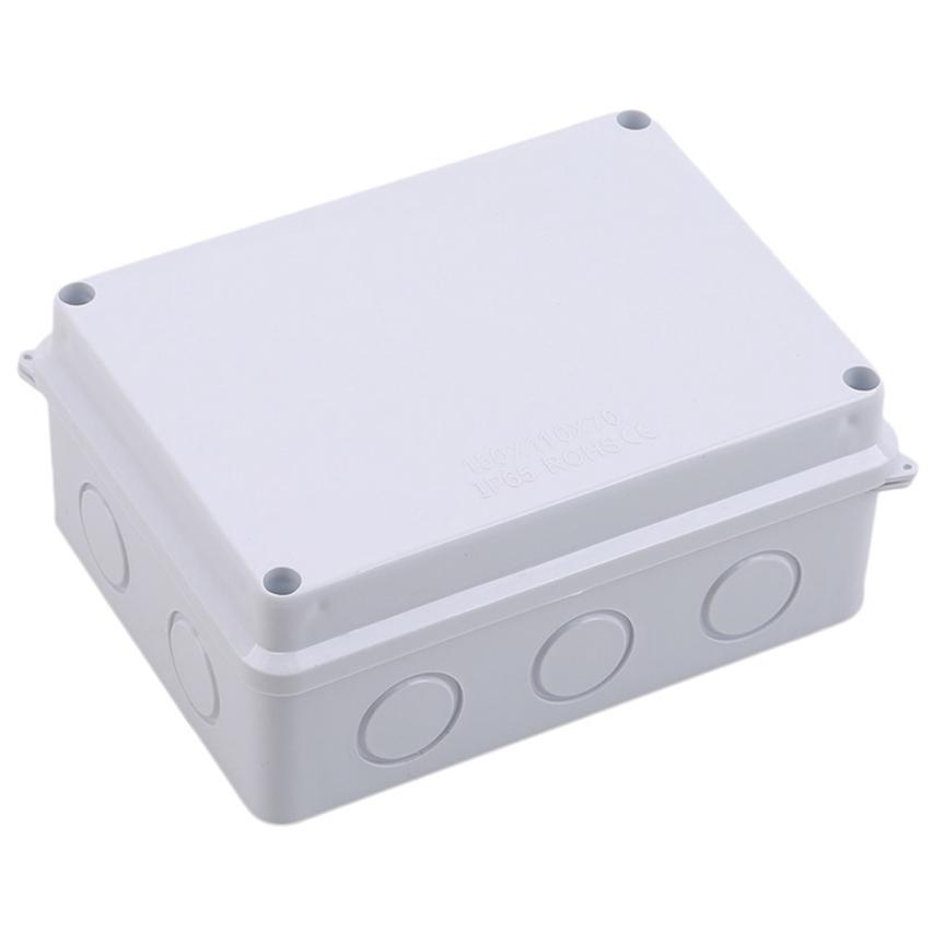 Boîte de jonction étanche ABS Blanche Extérieure 1 Pièce Boîte Universelle Scellée pour Projet Électrique