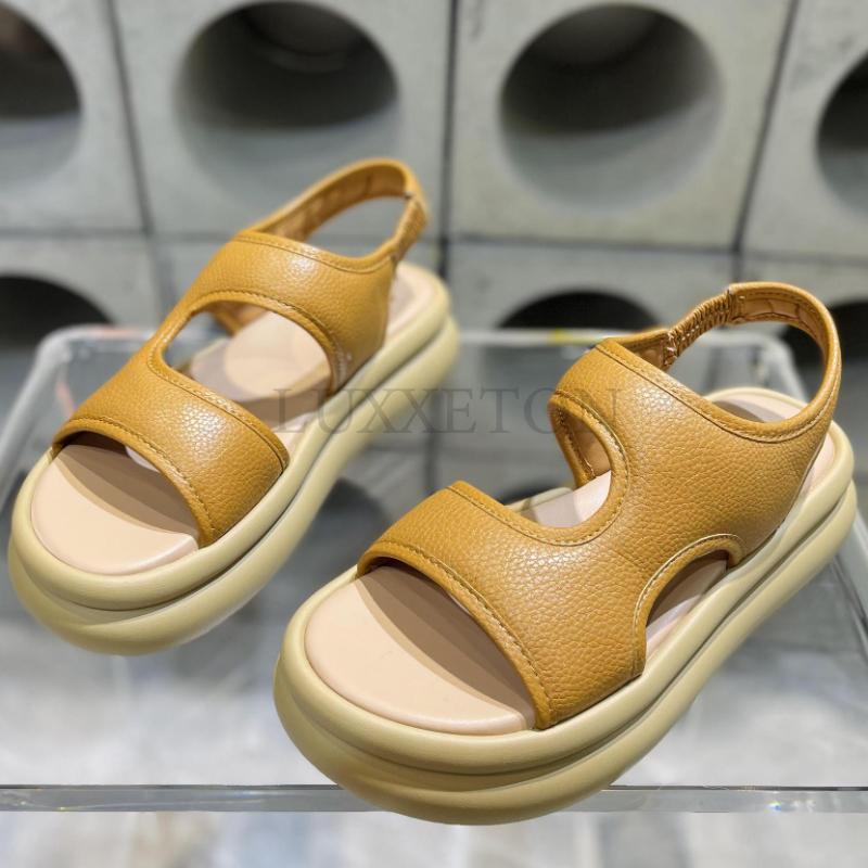 Casual Platform Sandals Woman Summer Trend Pumps Party Elegant Medium Heel Women Dermis Shoes Flats Designer Beach Sandals Girls