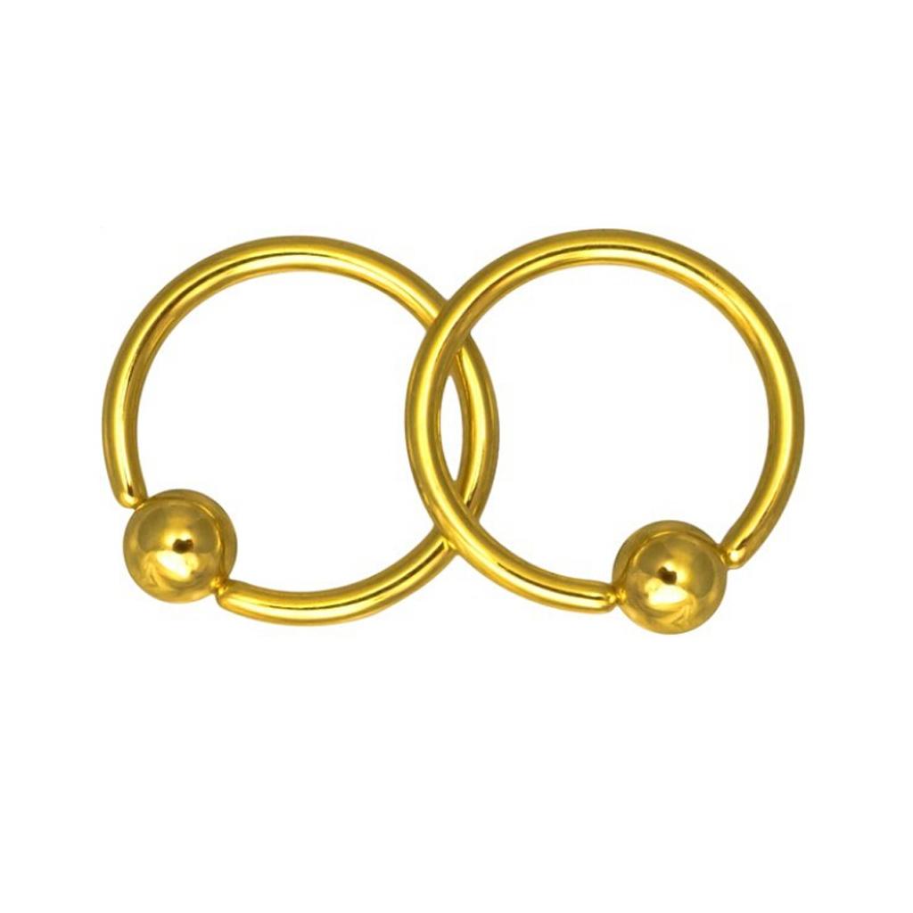 1 paar 16G Stainless Steel Hoop Captive
