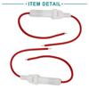 ACROPIX Car In-Line Universal 5mmx20mm Tube Fuse Holder 10A Red White 10pcs