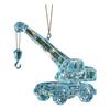 Faux Crystal Construction Truck Ornament Christmas Tree Colorful 2D Flat Acrylic Construction Vehicle Hanging Decoration Pendant
