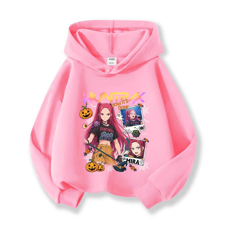 2025 KPop Demon Hunters Hoodie Fashion Sweatshirt Pullover Cute Long Sleeve Autumn Girls Cartoon Y2K Hoody Sportswear