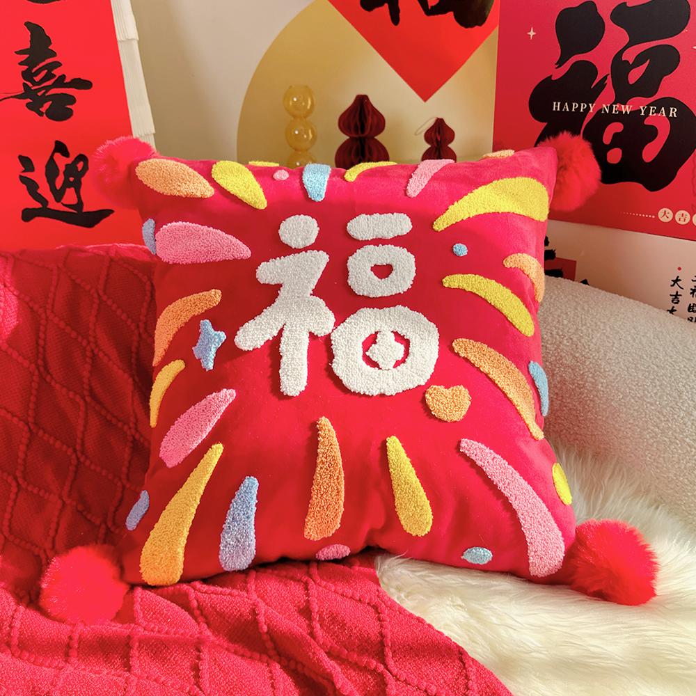 Embroidery Velvet Cushion Cover Luxury European Pillow Cover Gold PillowCase Geometry Home Decorative Sofa Throw Pillow