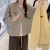 Women's Korean Plus Size Baseball Jacket - Autumn/Winter, Unique Design, College Style, Thickened, Age-Reducing.