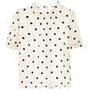 Retro Polka Dot Short Sleeve Commuter Blouse