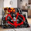 1pc V for Vendetta Flannel Throw Blanket - HD Printed Lightweight Soft Warm All-Season Blanket for Sofa, Bed, Travel, Camping 096