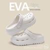 Women's 2024 Anti-Slip Thick-Soled Beach Shoes: Closed-Toe, Hole Design, Half-Slippers for Summer Outdoor Wear.
