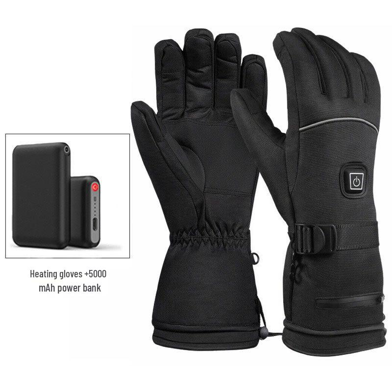 Winter Warm Touchscreen Electric Heating Gloves for Outdoor Cycling and Skiing - Waterproof