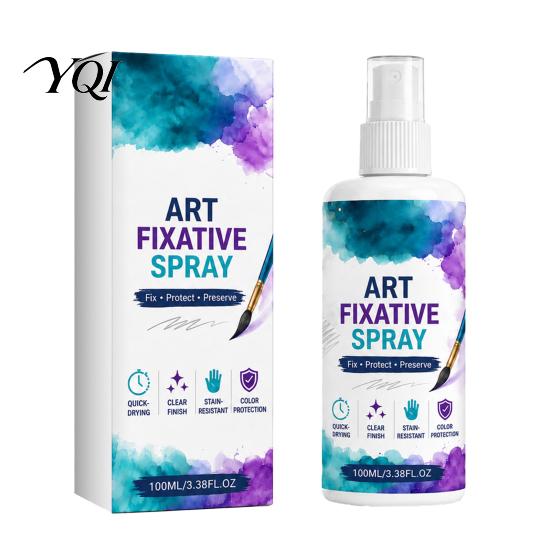 Pastel Painting Protection Art Fixative Spray, Smudge-Proof Protection, Quick-Drying Clear Coating, Non Yellowing, 3.4Oz Drawing And Sketching