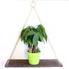 Macrame Rope Hanging Wall Shelf Boho Style Floating Display Shelves for Plants Books Home Living Room Bedroom Decoration