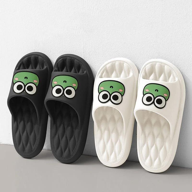 Zapatillas Antideslizantes para Baño de Cuatro Estaciones para Mujer - Chanclas Deslizantes de EVA - Rana Suaves Cómodas Antideslizantes para Interior/Exterior