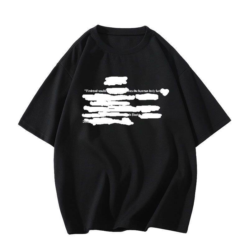 White cotton short-sleeved t-shirt women's new summer American high street loose large size fat mm half-sleeved top ins