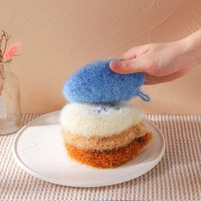 Teddy Bear Dishcloth Acrylic Hand-knitted Dishcloth Set of 4