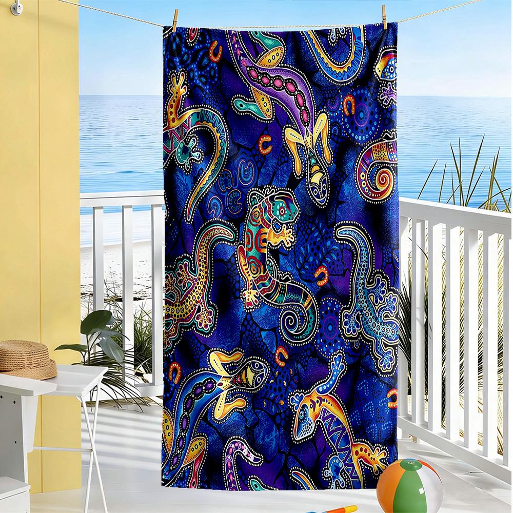 Australian Aboriginal Style Beach Towel High Absorbency & Quick-Dry Comfortable Lightweight