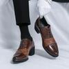 6CM High Heel Classic Men Luxury Business Leather Shoes Derby Gentleman Honorable Oxford Party Wedding Shoes for Men Dress Shoes