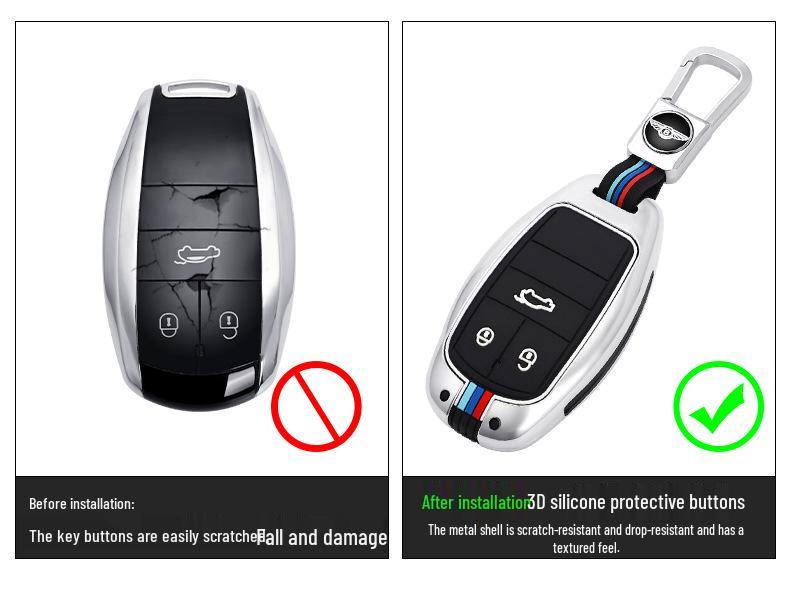 Bentley Schlüsselhülle: High-End Metallabdeckung für Bentayga, Mulsanne, Flying Spur, Continental GT.