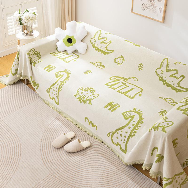 Ins Simple Cartoon Sofa Towel Chenille All-Inclusive Universal Sofa Cover Cloth Four Seasons Universal Sofa Cover Sofa Cover