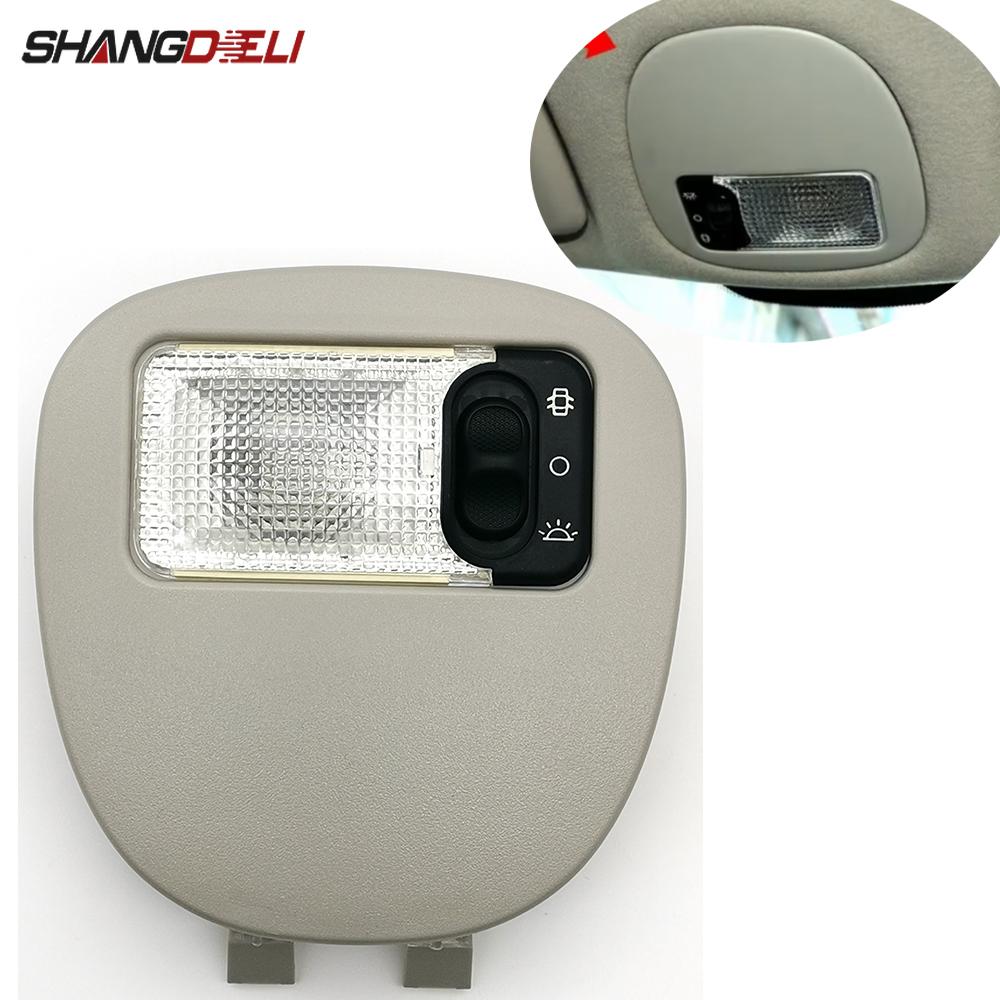 Gray Car Dome Lamp Ceiling Roof Light Interior Reading Light with Cover Fit for Peugeot 206 207 Citroen C2
