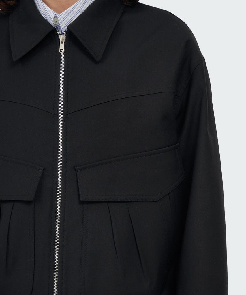 Intempomood Pleated Pocket Detail Jacket_Black